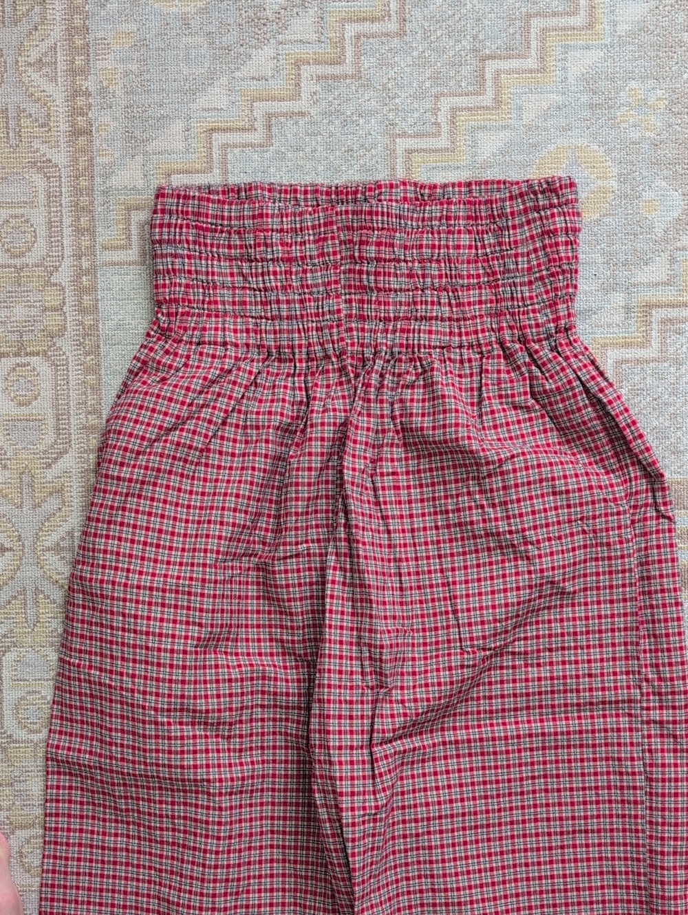 Caron Callahan Nora Pants in Red Micro Plaid - Picture 2 of 4